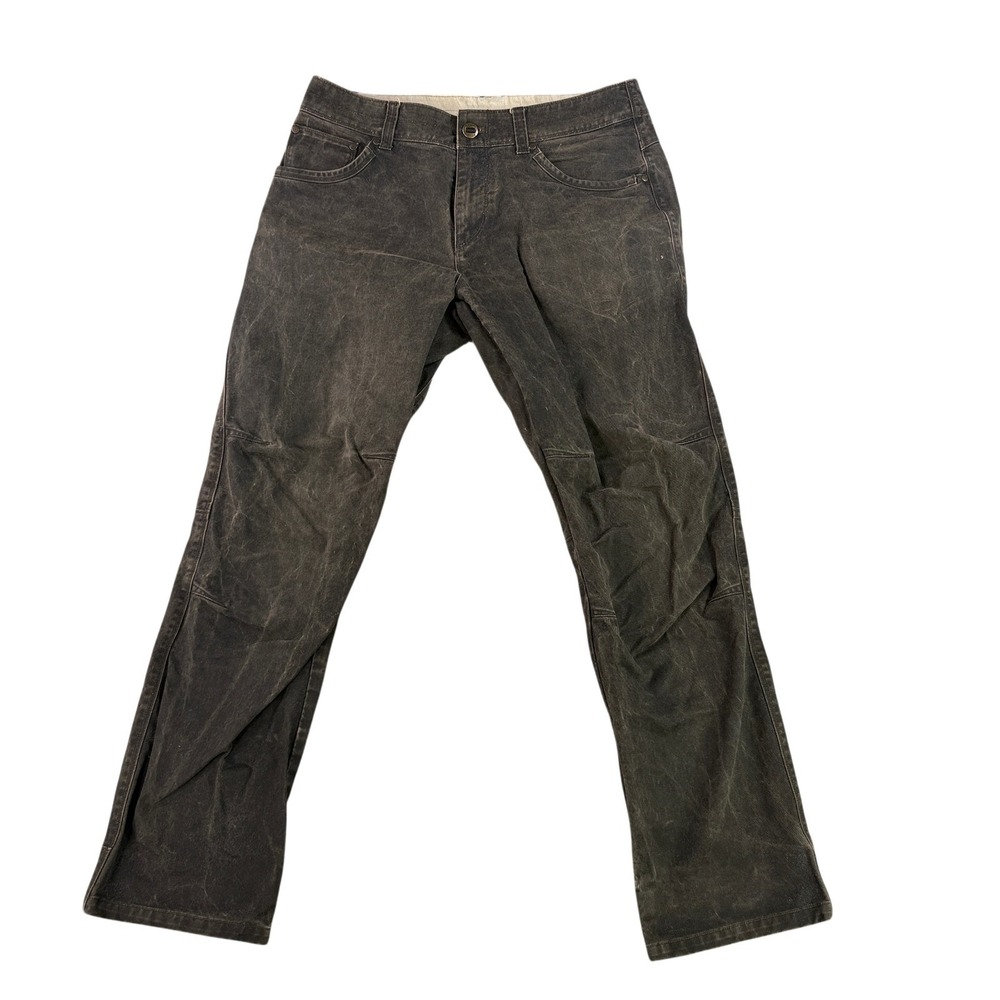KUHL RYDR Pants Mens 33x32 Brown Articulated Knee Gusseted Cotton Twill 5016